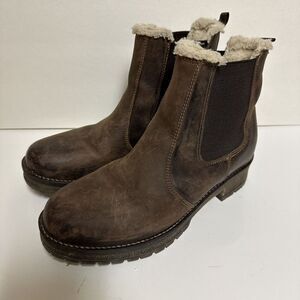 Alpine Design Brown‎ Leather Chelsea Boot Womens 8 Slip On Low